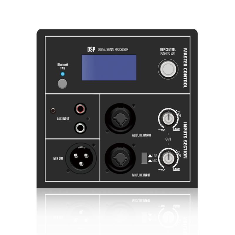 DSP1901: Ingresso RCA stereo con controllo DSP a manopola singola Modulo funzionale DSP basato su ADAU1701