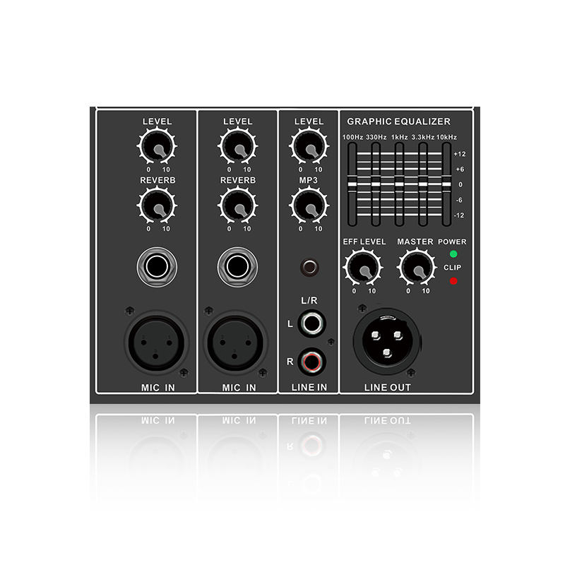 PL26: Modulo funzionale divisione frequenza elettrica effetto master controllo eco canale microfono individuale