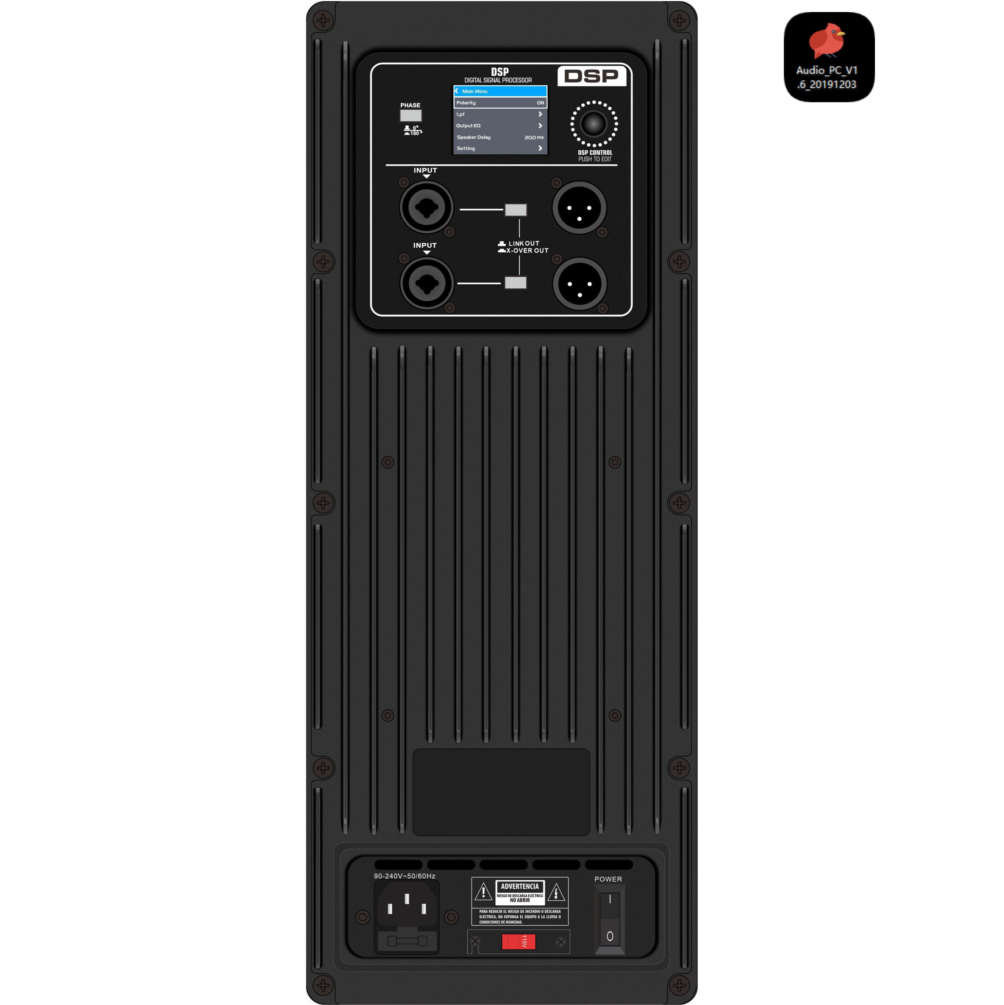 DSP2405SUB Amplificatore subwoofer amplificato professionale