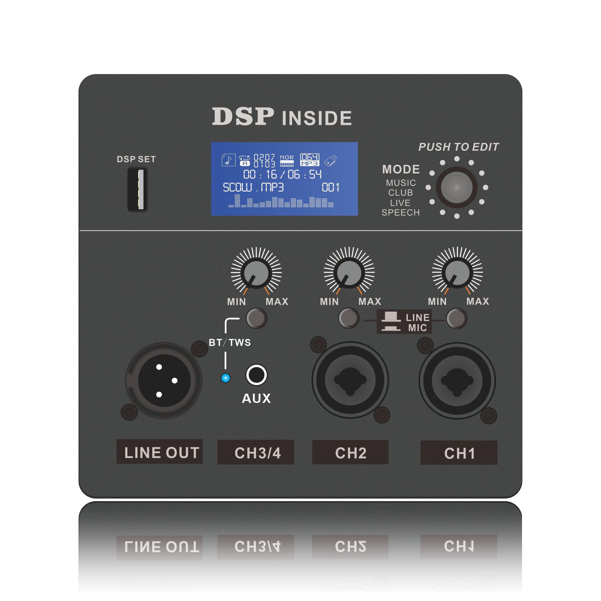 DSP1801 Amplificatore per altoparlanti attivi full-range