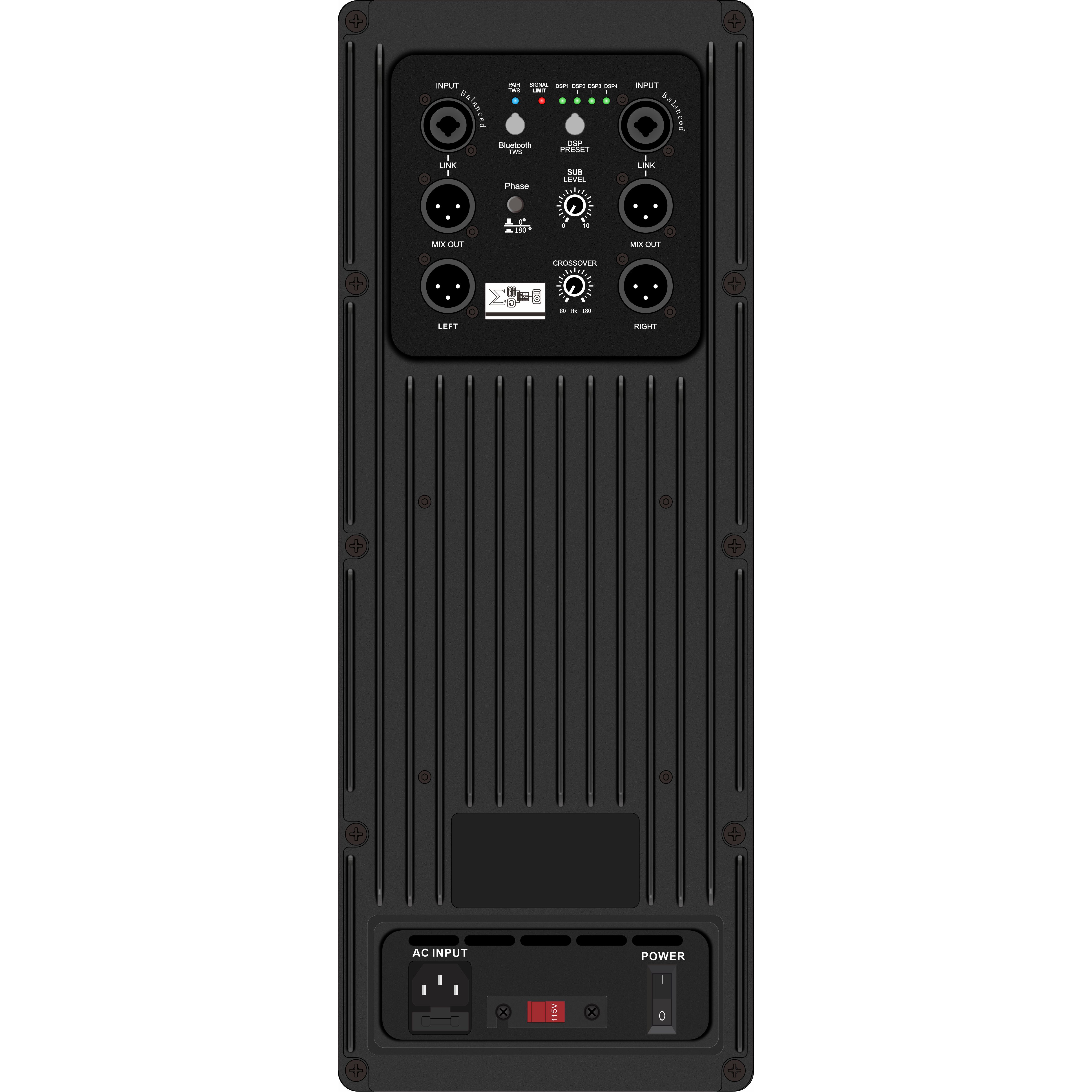 DSP1804SUB Amplificatore DSP subwoofer amplificato