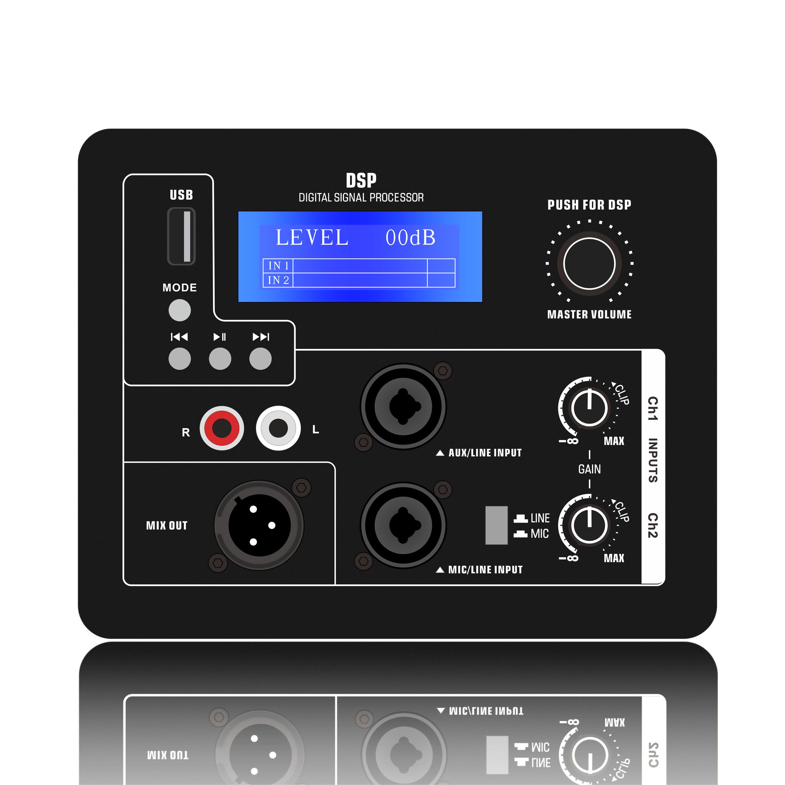 DSP1906: Lettore MP3 U Disk e modulo funzionale DSP basato su LCD DSP integrato ADAU1701