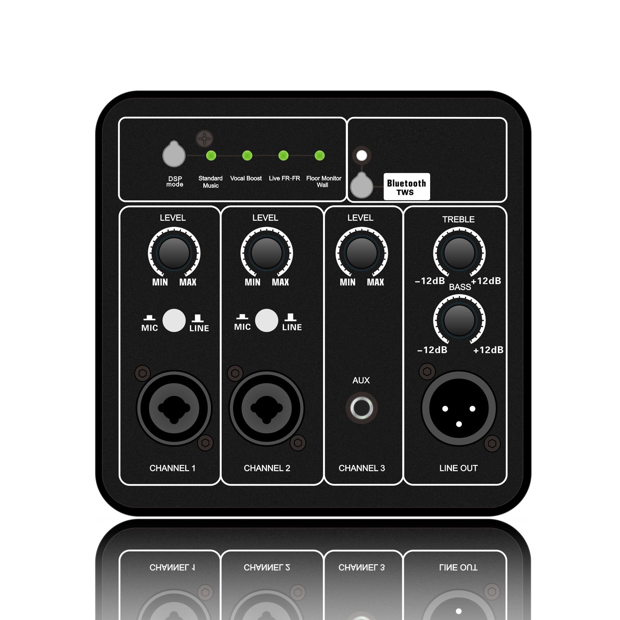 DSP1907: modulo funzionale DSP basato su Bluetooth e TWS all'interno di ingressi multicanale ADAU1701