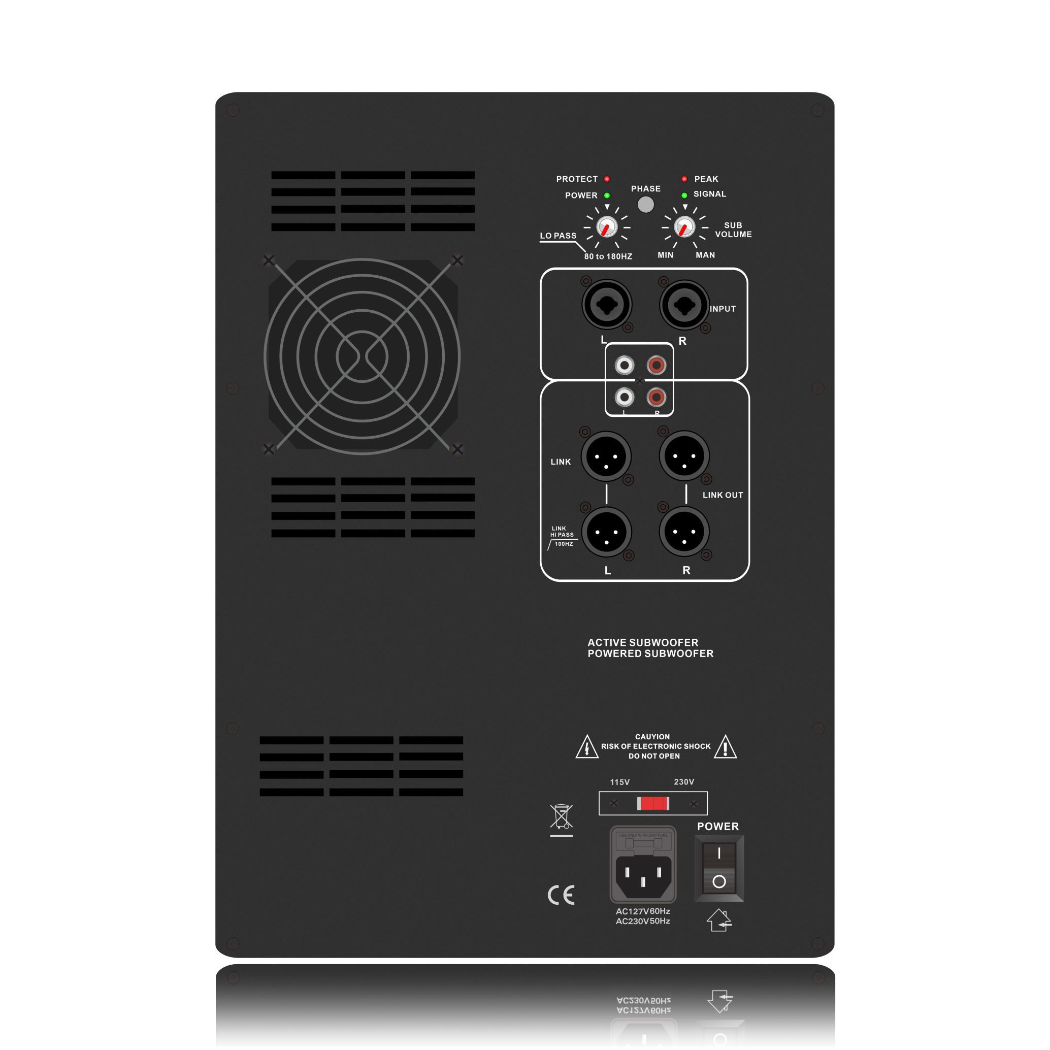 SUB18-2.1 Amplificatore subwoofer amplificato in classe AB