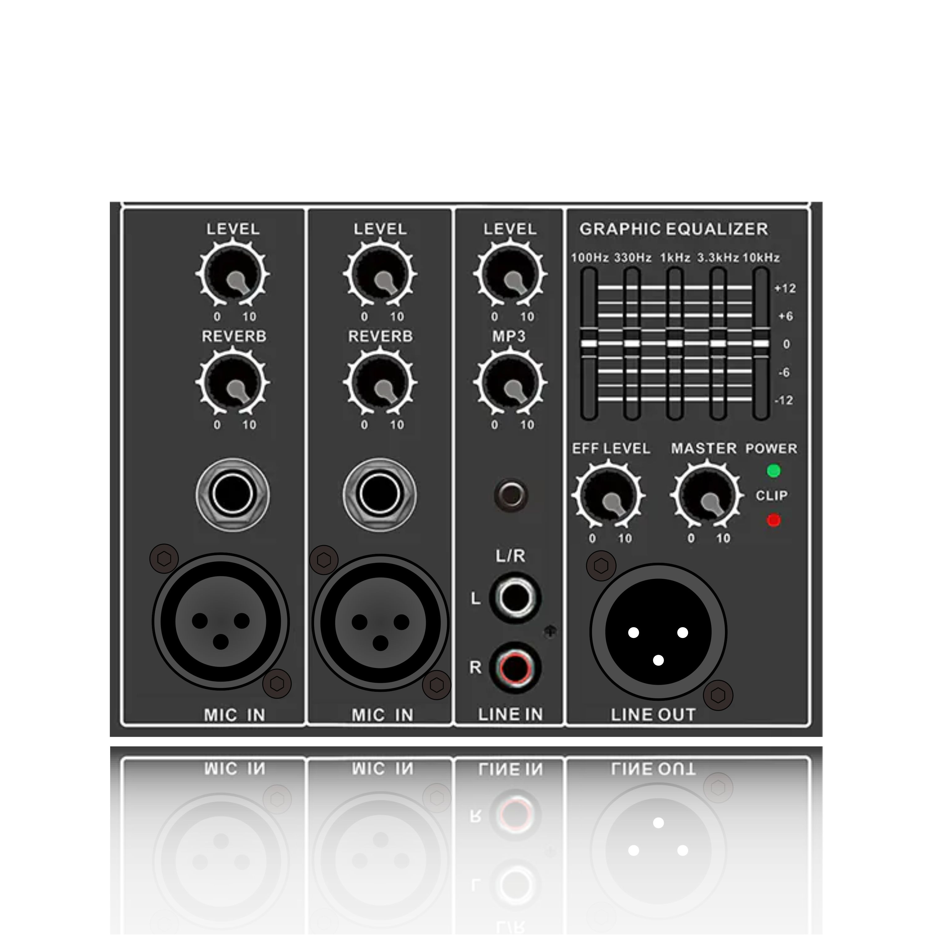 PL26: Modulo funzionale divisione frequenza elettrica effetto master controllo eco canale microfono individuale