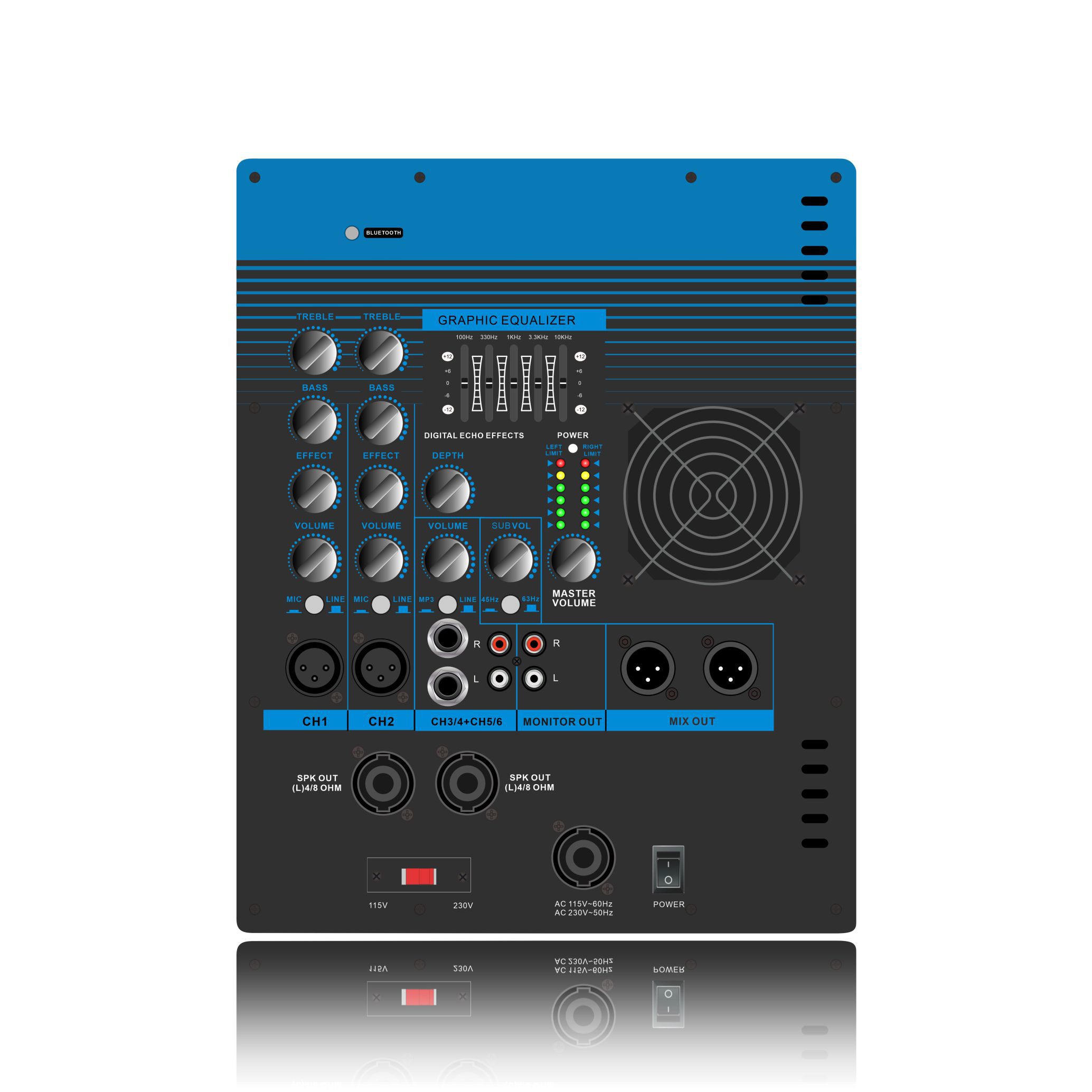EON206SUB Amplificatore di potenza per sistema di altoparlanti line array 2.1-2.2