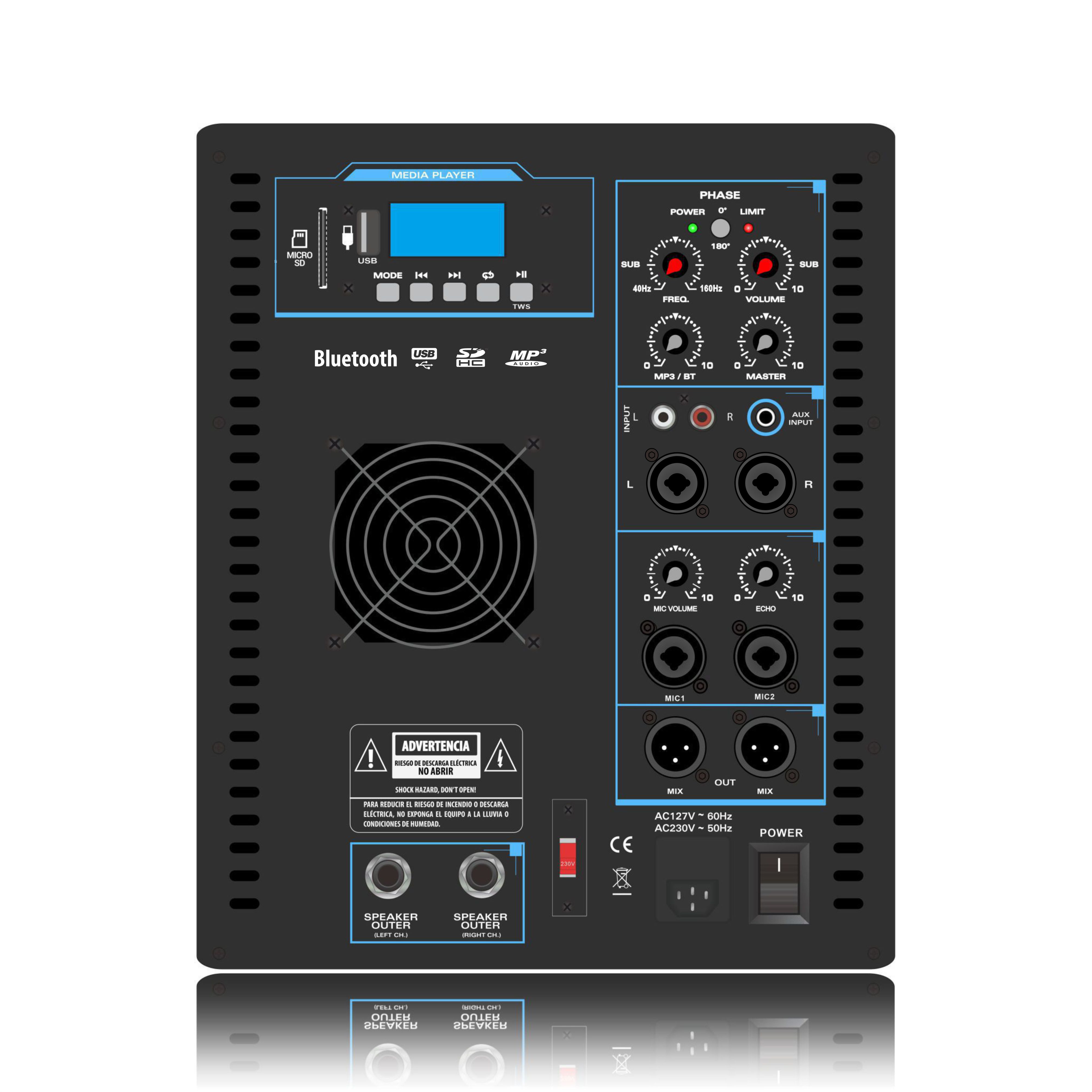Amplificatore di potenza per sistema di altoparlanti Line Array SUB12 2.1