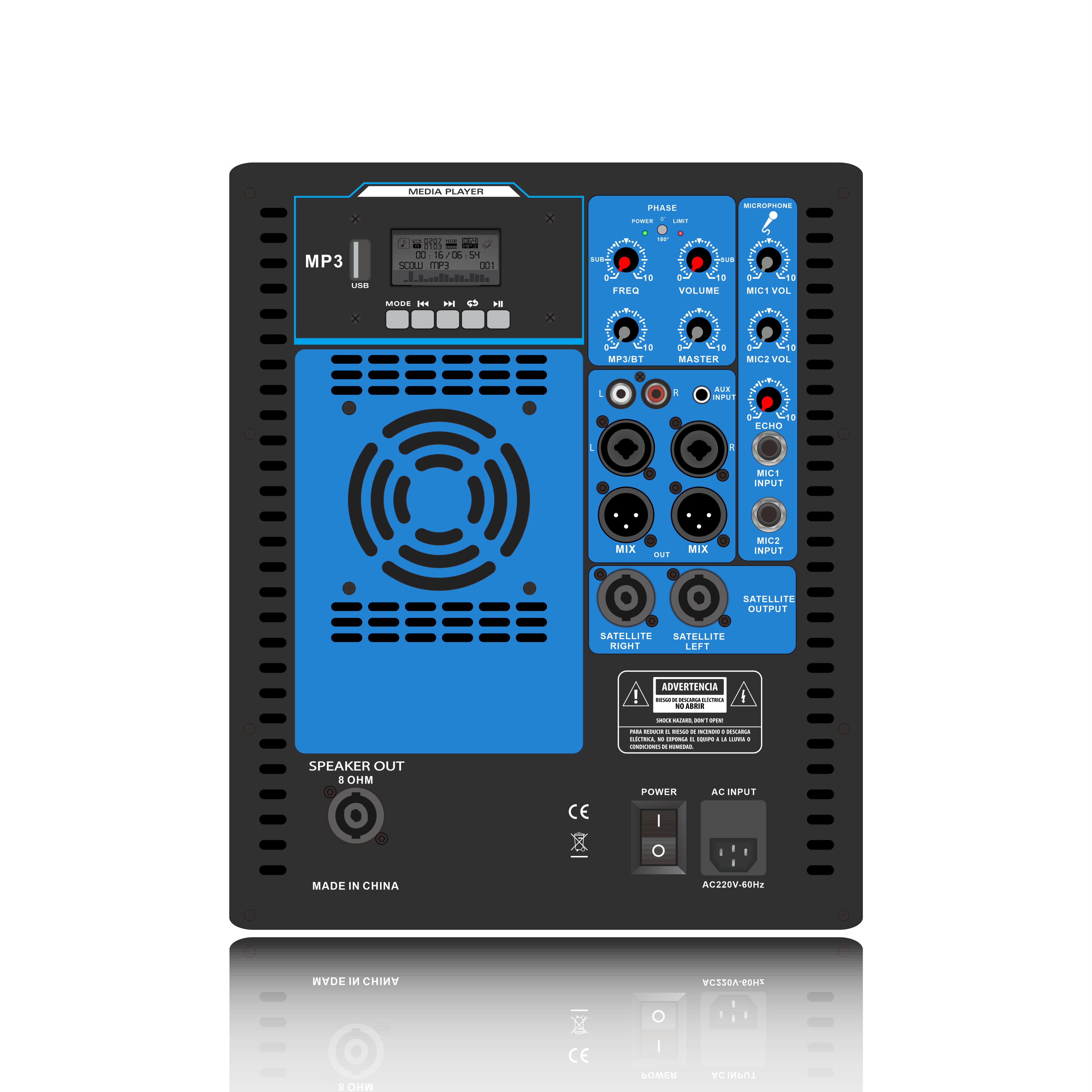 Amplificatore di potenza per sistema di altoparlanti Line Array SUB15 2.1-2.2