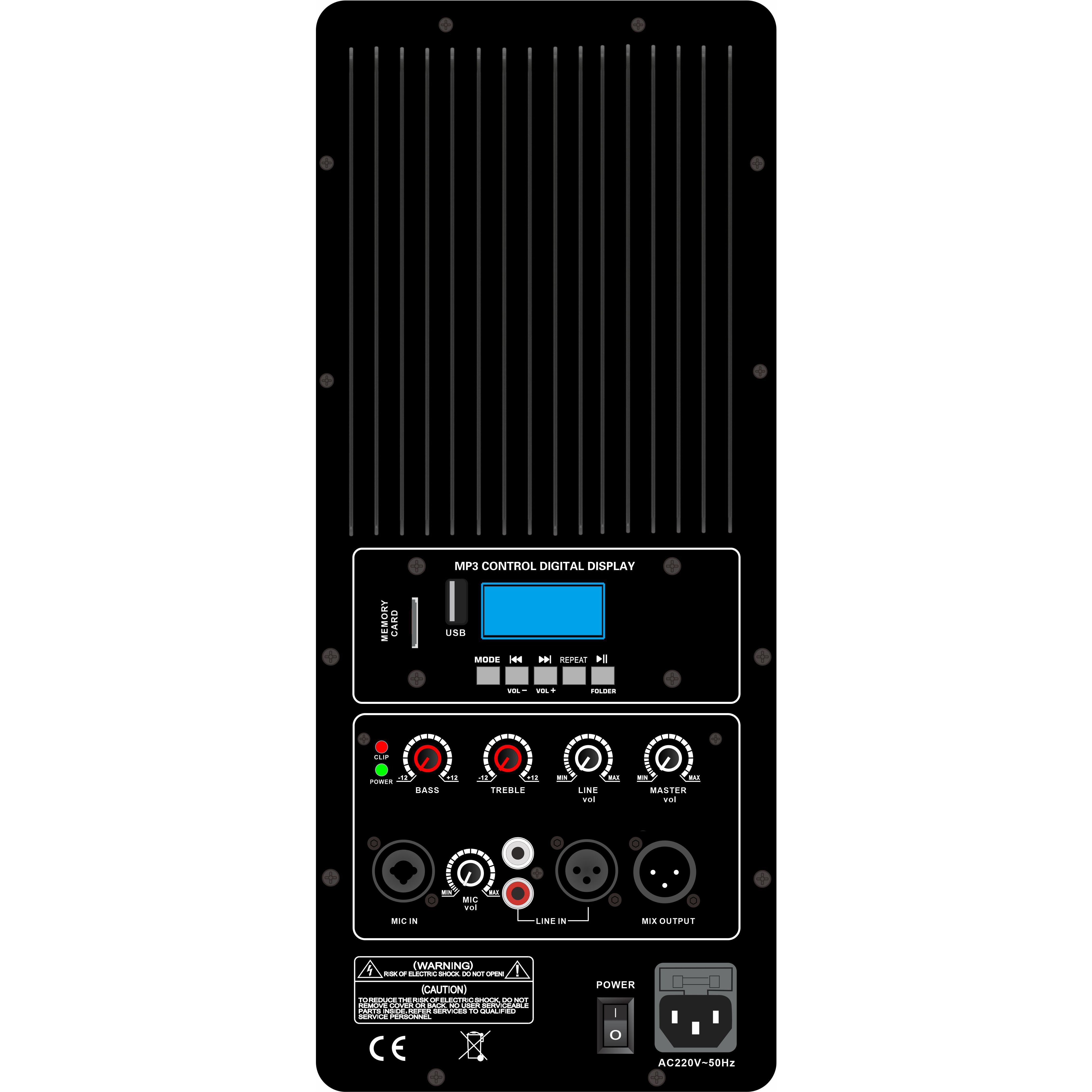 Amplificatore per altoparlanti amplificato in classe H PL89