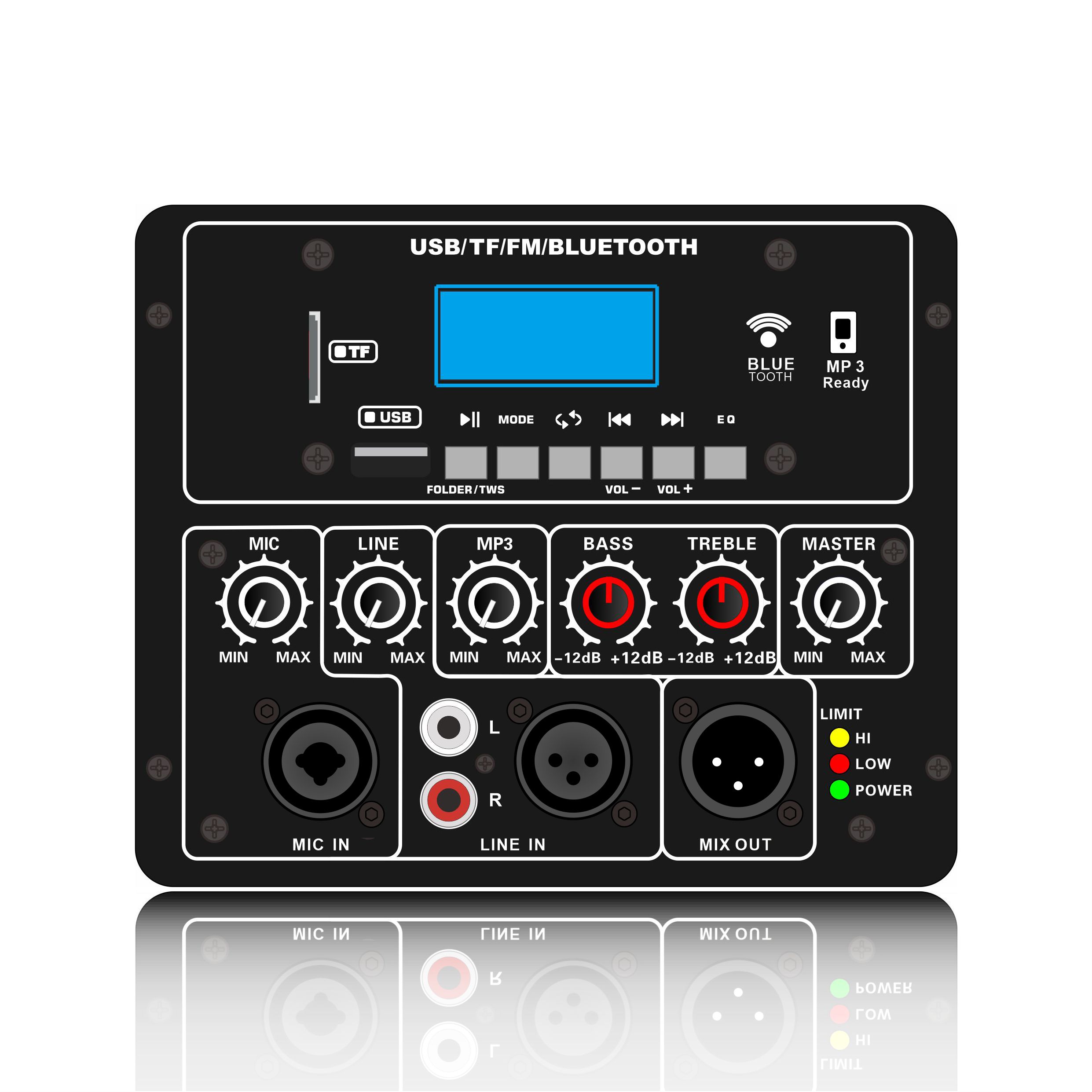 Amplificatore con sistema di divisione di frequenza elettrico in classe H PL93