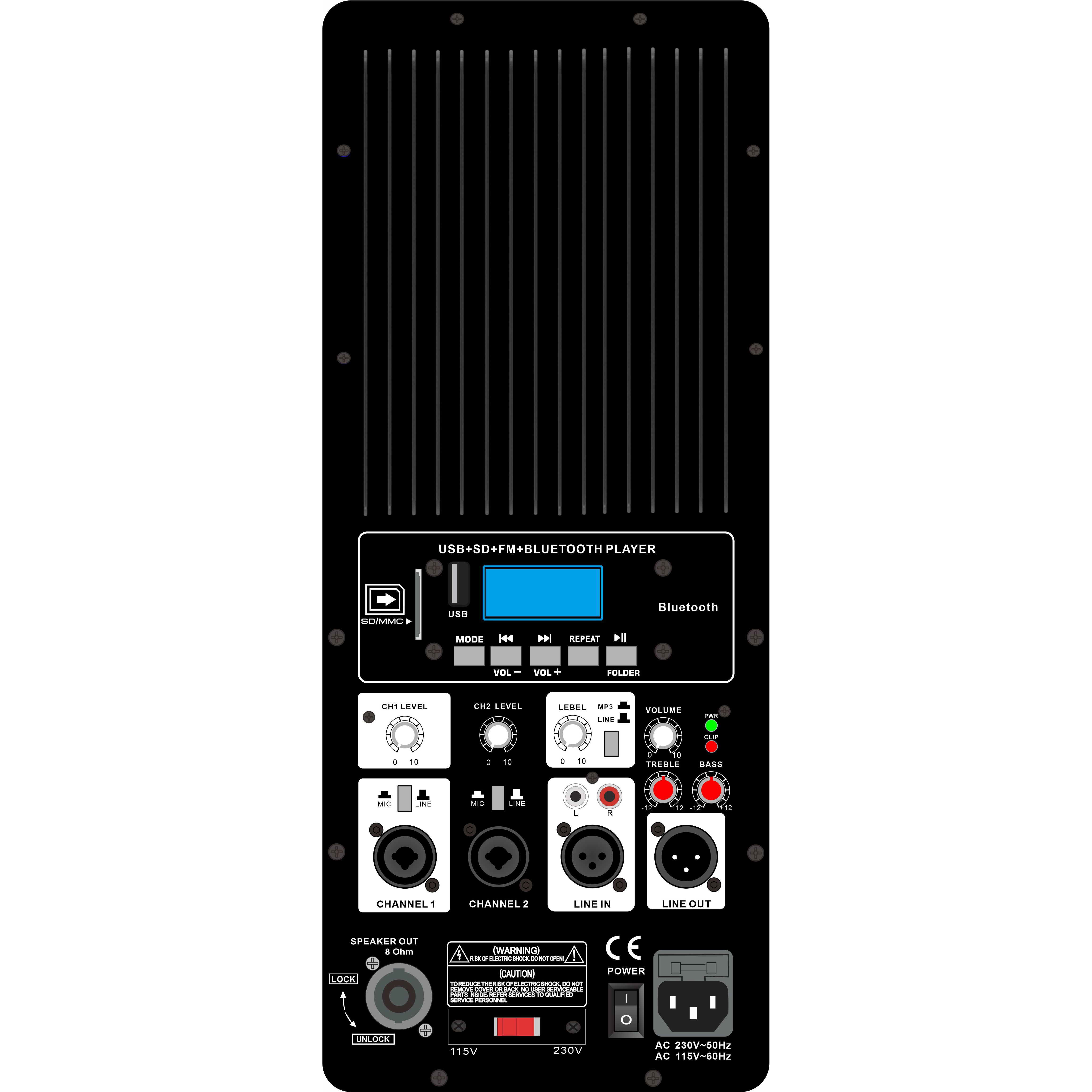 Amplificatore amplificato per sistema PA in classe H PL76