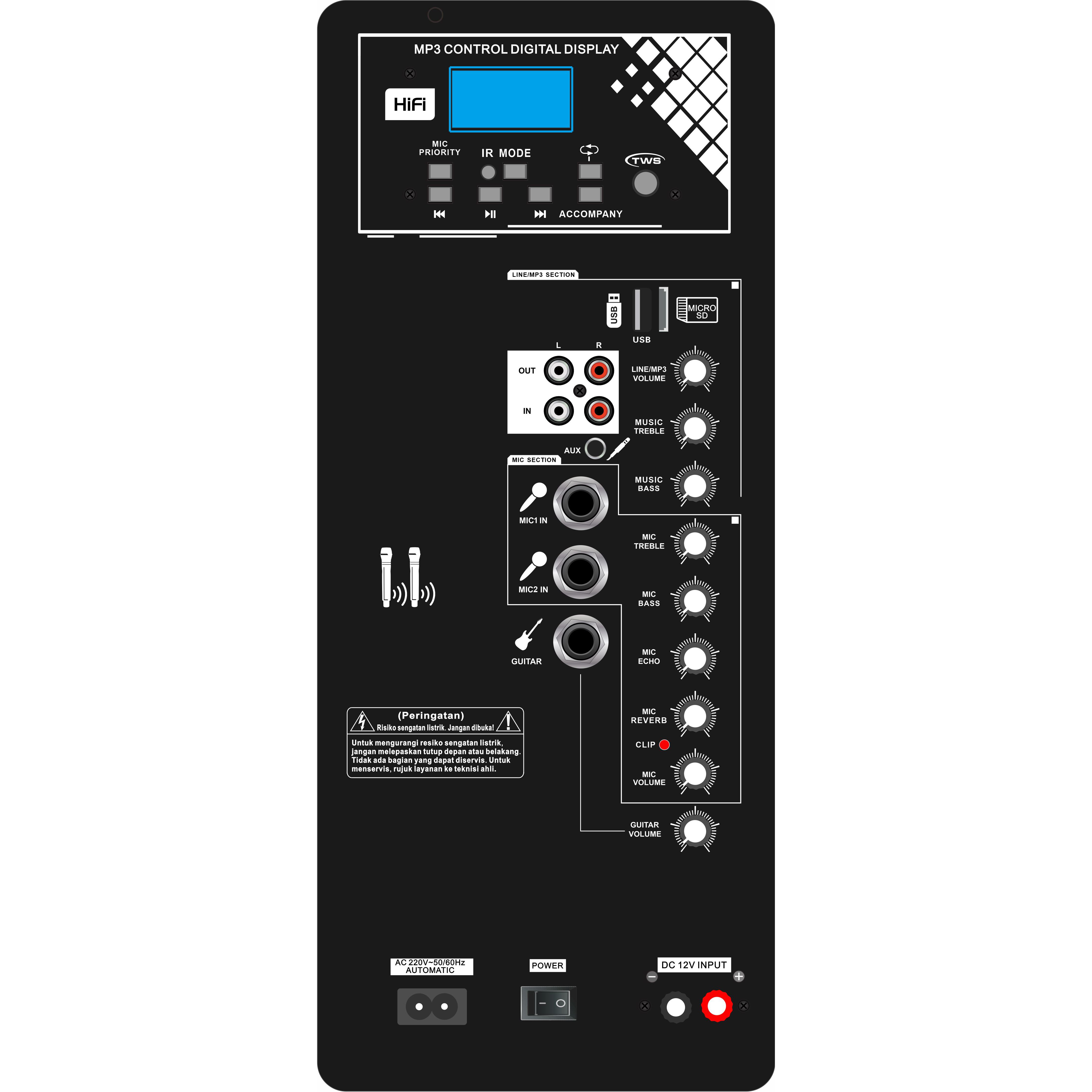 Amplificatore per altoparlante karaoke a gamma completa di classe D BOOM10