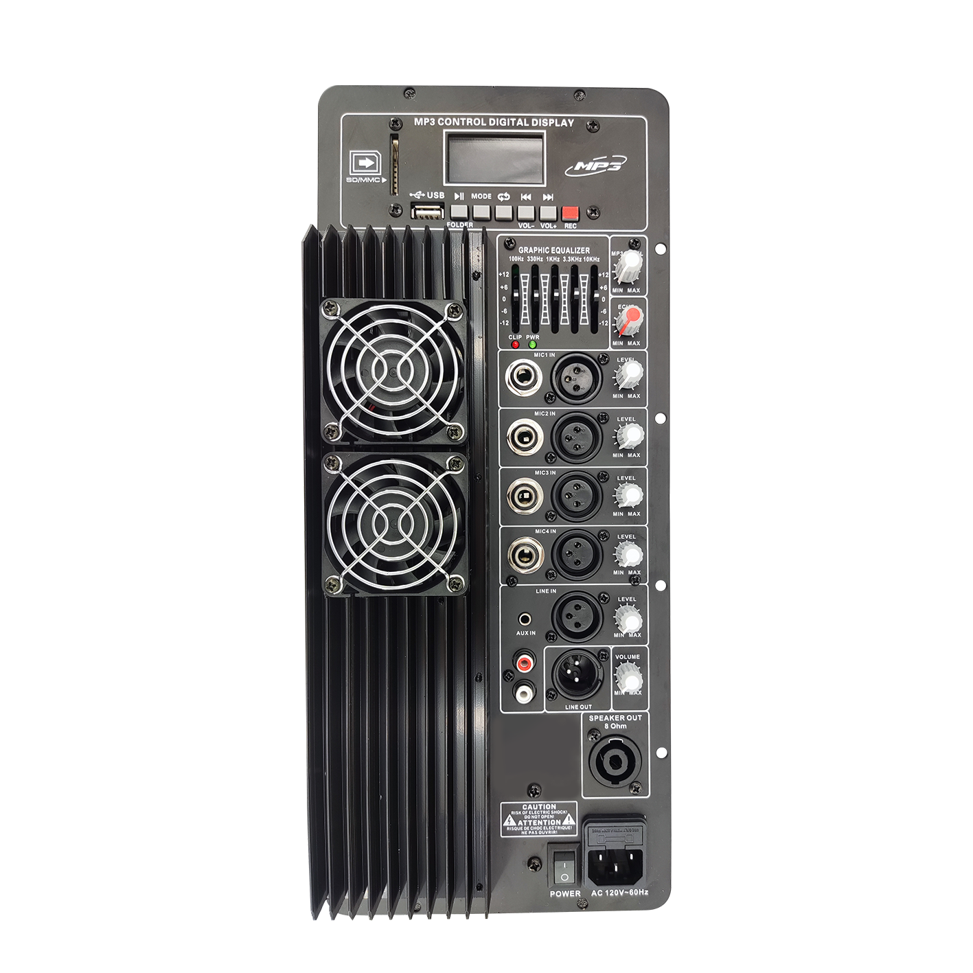 Amplificatore per altoparlanti multicanale in classe AB PL67