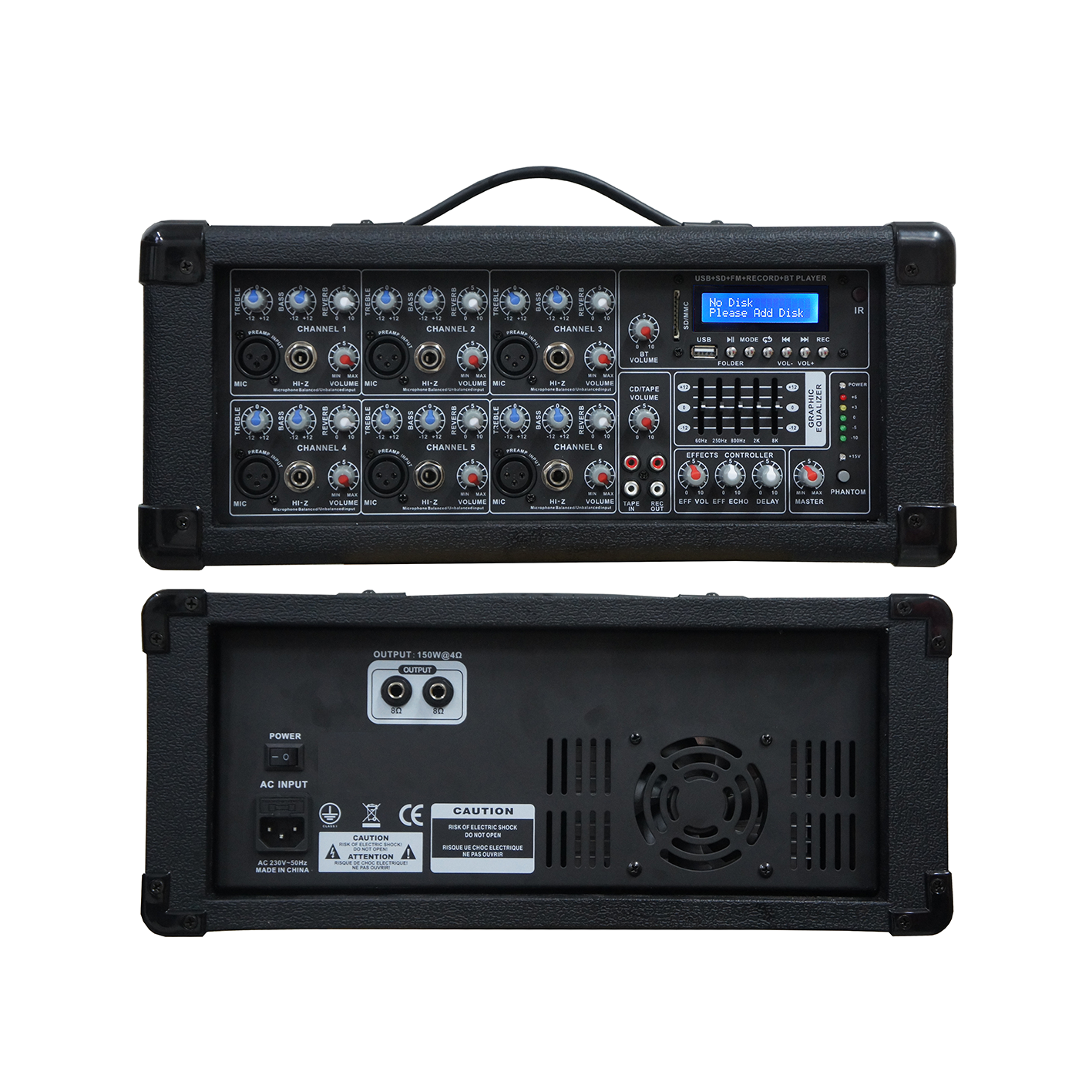 Mixer amplificato Woodbox a 6 canali SB6200