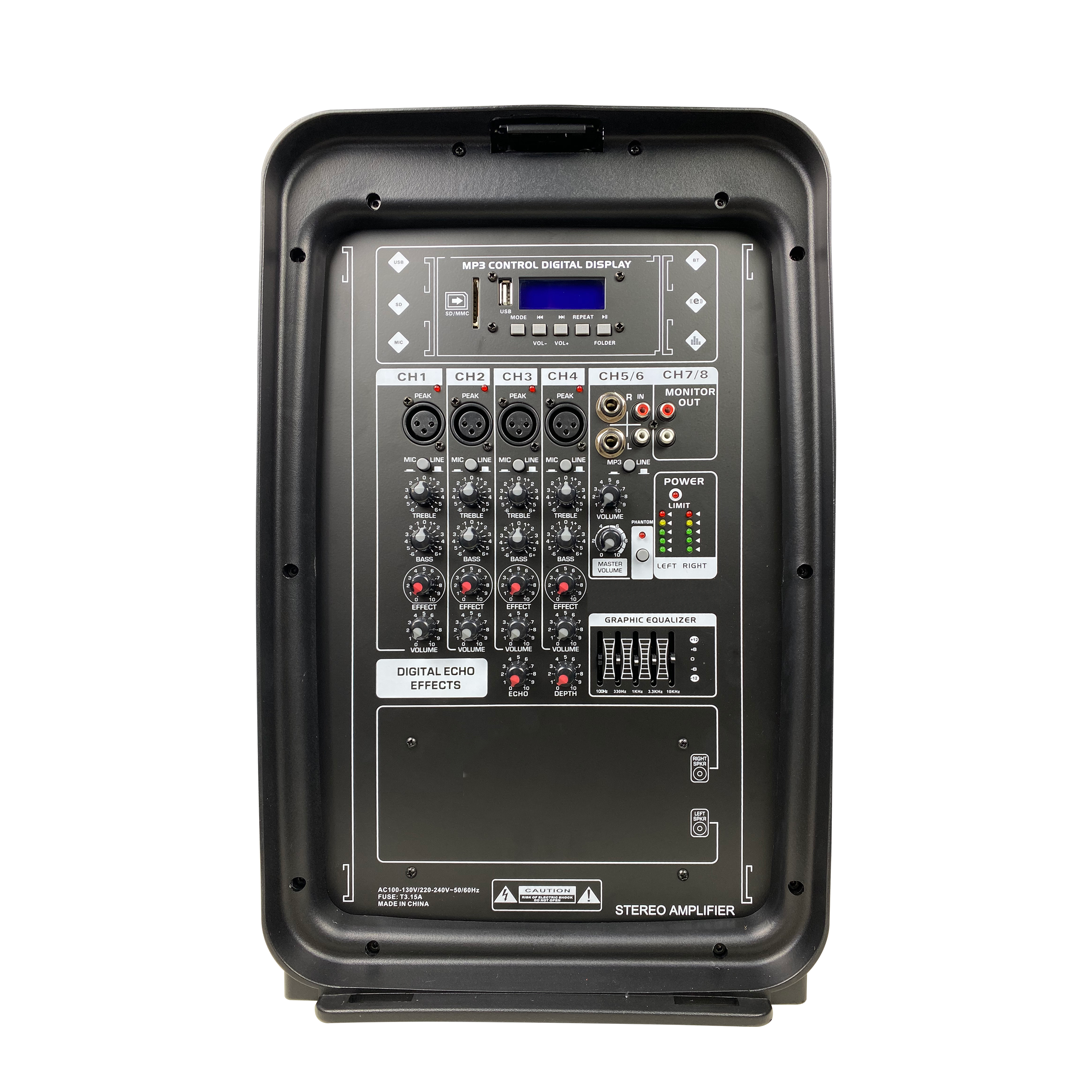 Amplificatore mixer alimentato con sistema A DUE VIE compatto da 10 pollici EON210A